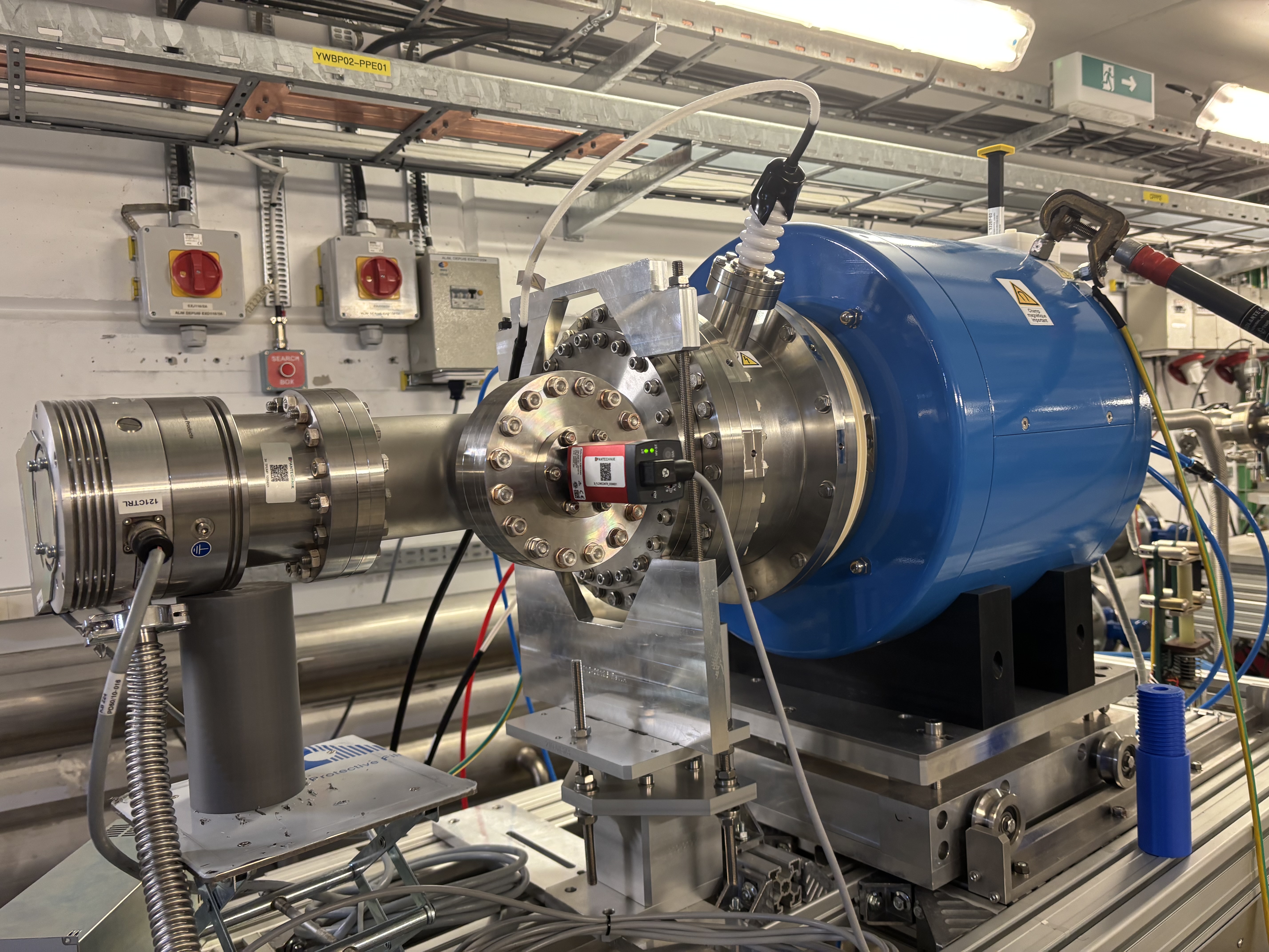 Photograph of the electron cyclotron resonance (ECR) ion source.