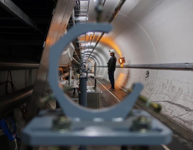 Shuddhabrata Sengupta, member of Raqs Media Collective, (Guest Artist 2019) at the Large Hadron Collider at CERN